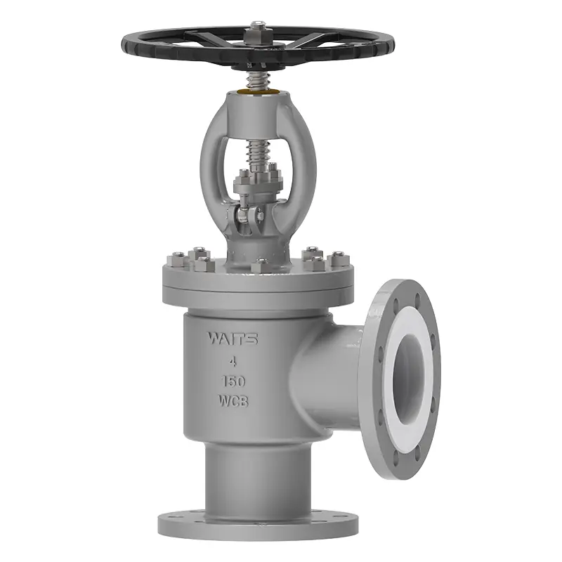 PTFE تصطف زاوية الصمامات Globe Valve‌‌